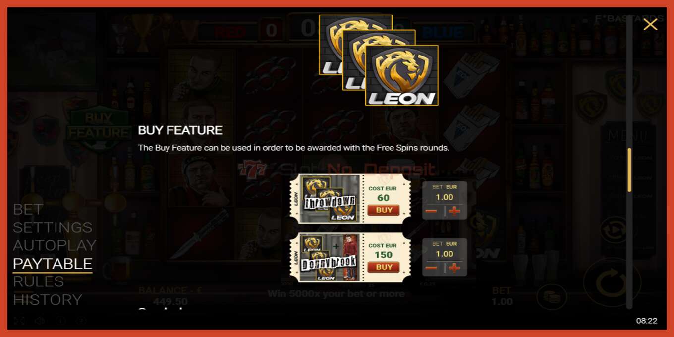 Slot screenshot: Leon Hooligans no deposit, number - 7