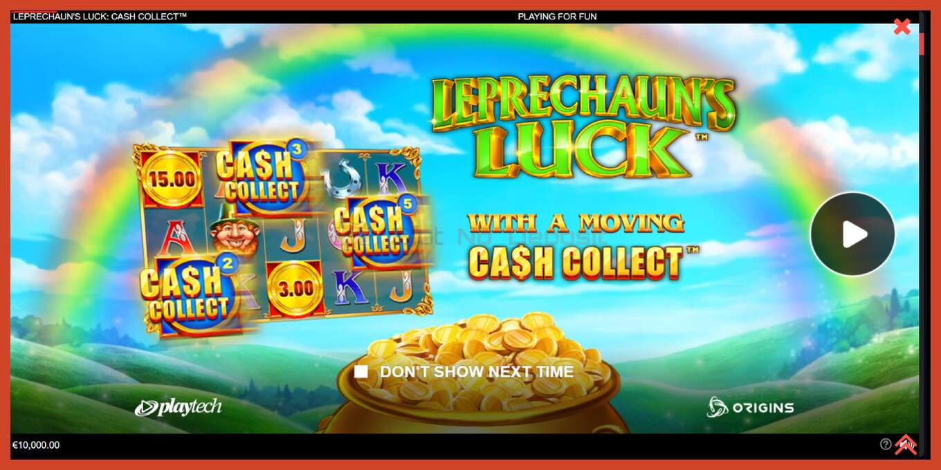 Slot screenshot: Leprechauns Luck Cash Collect Megaways PowerPlay Jackpot no deposit, number - 1