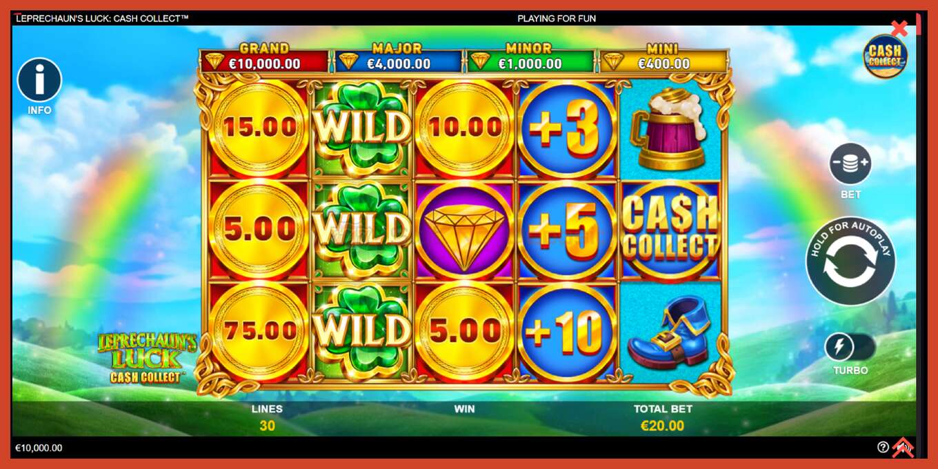 Slot screenshot: Leprechauns Luck Cash Collect Megaways PowerPlay Jackpot no deposit, number - 2