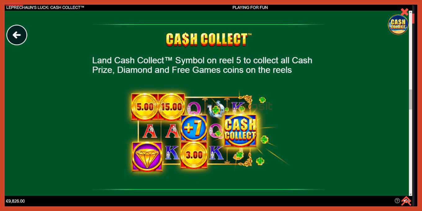 Slot screenshot: Leprechauns Luck Cash Collect Megaways PowerPlay Jackpot no deposit, number - 6