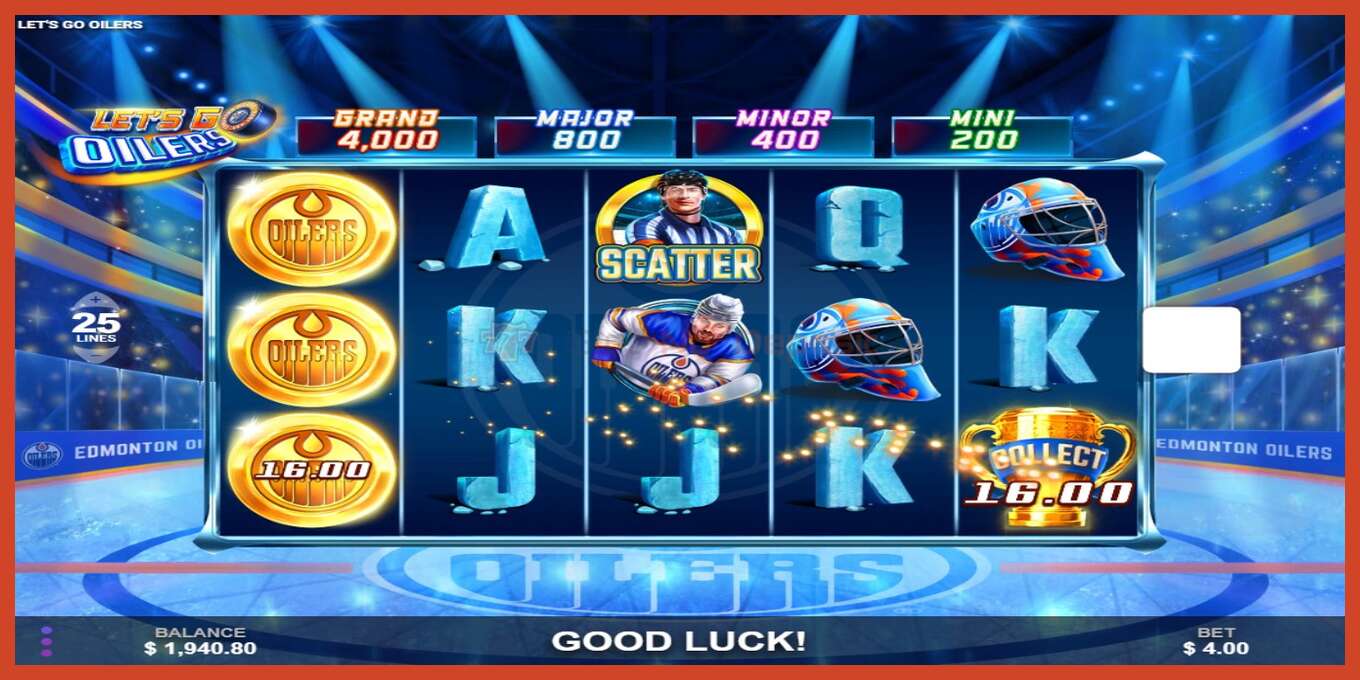 Slot screenshot: Lets Go Oilers no deposit, number - 3