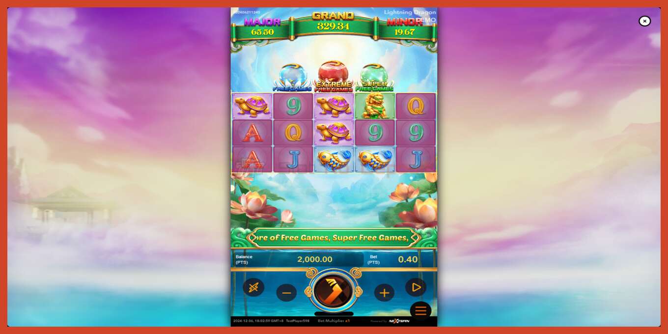 Slot screenshot: Lightning Dragon no deposit, number - 2