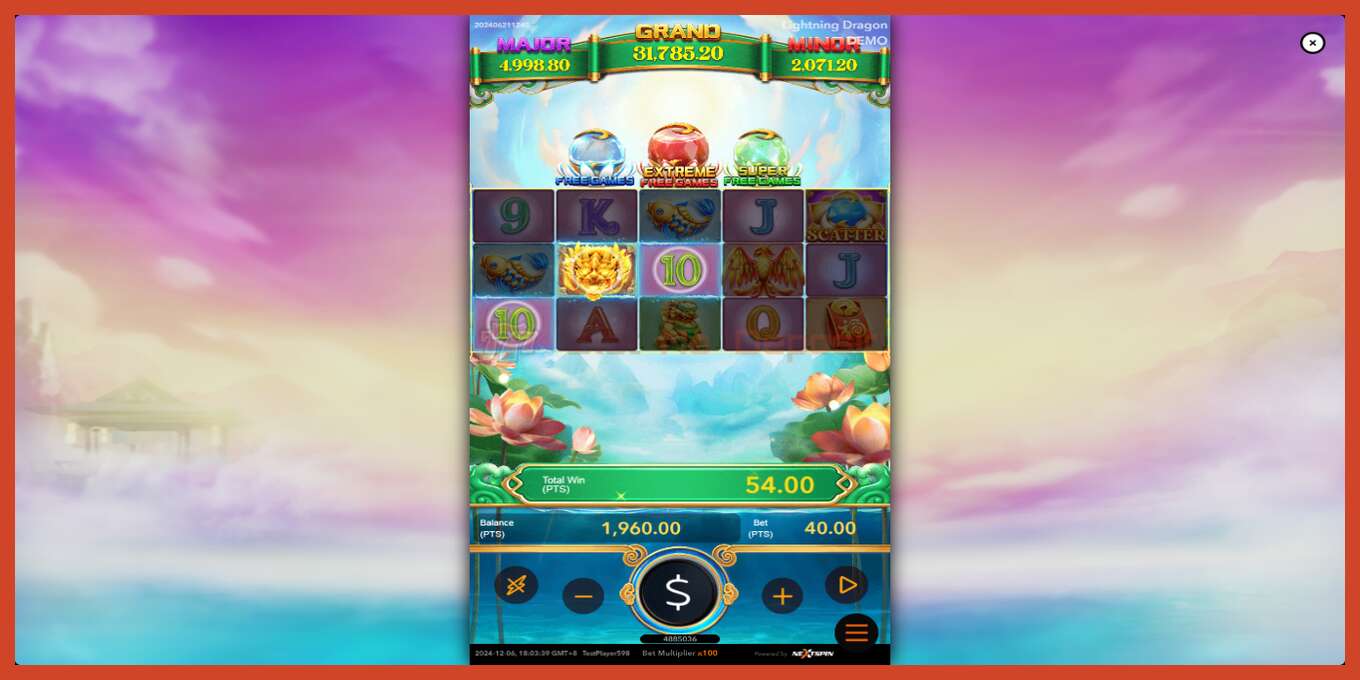 Slot screenshot: Lightning Dragon no deposit, number - 3