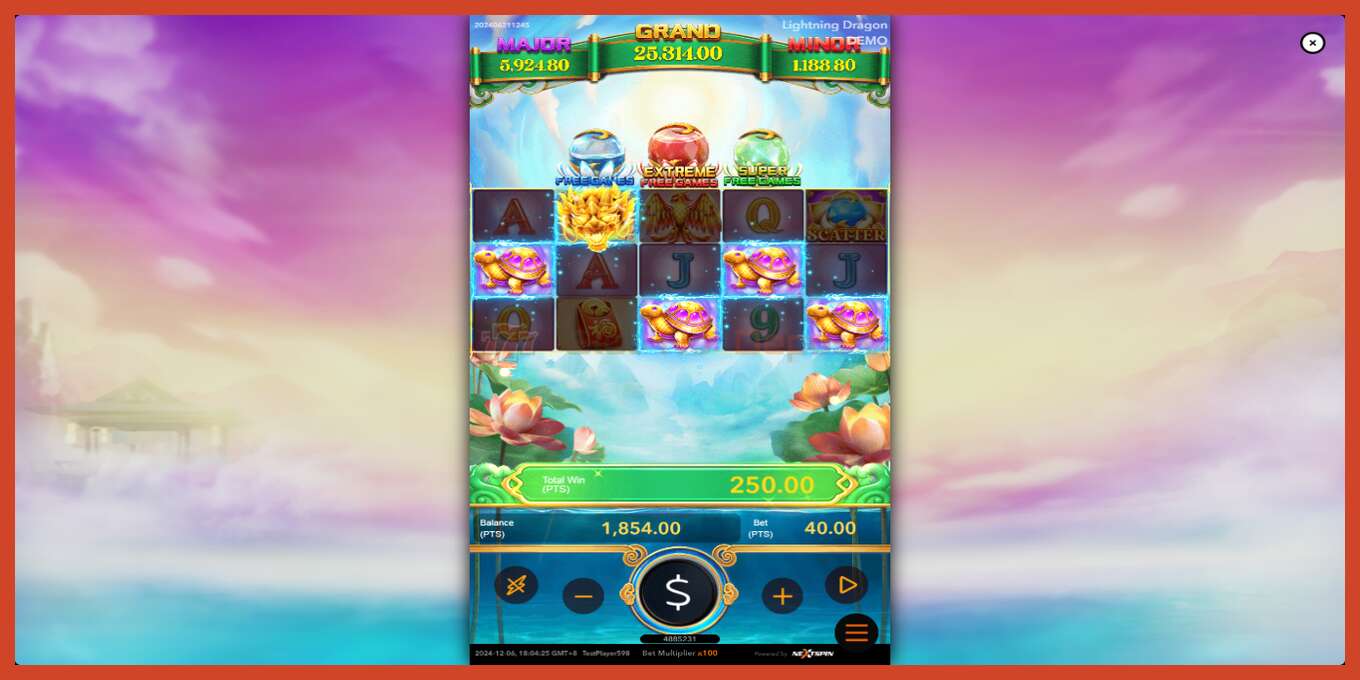 Slot screenshot: Lightning Dragon no deposit, number - 4