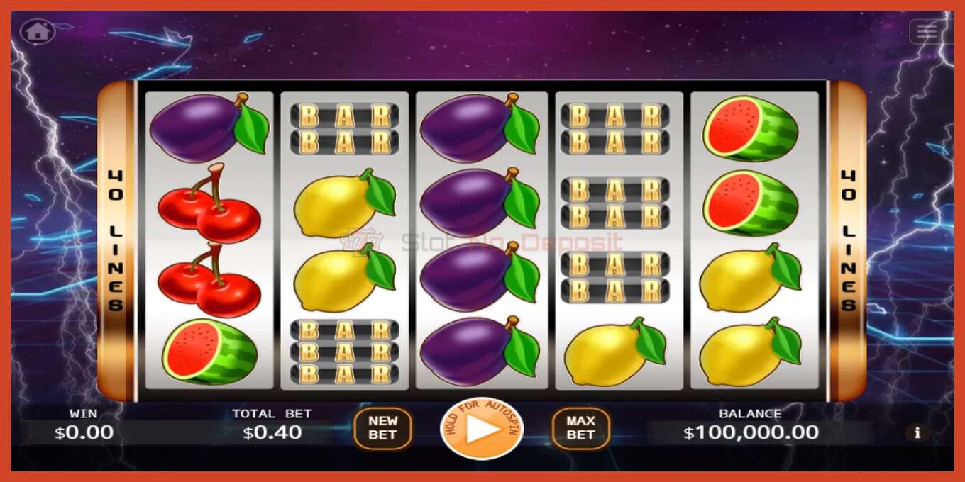 Slot screenshot: Lightning Storm no deposit, number - 1