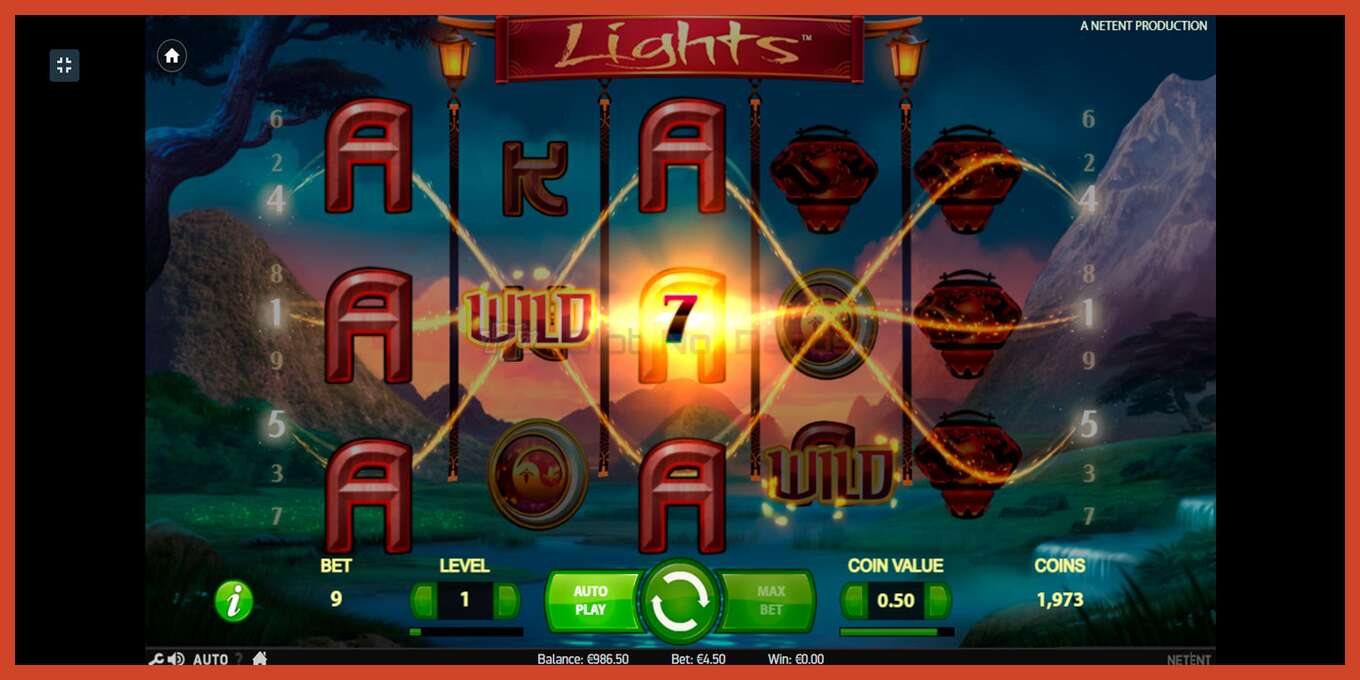 Slot screenshot: Lights no deposit, number - 2