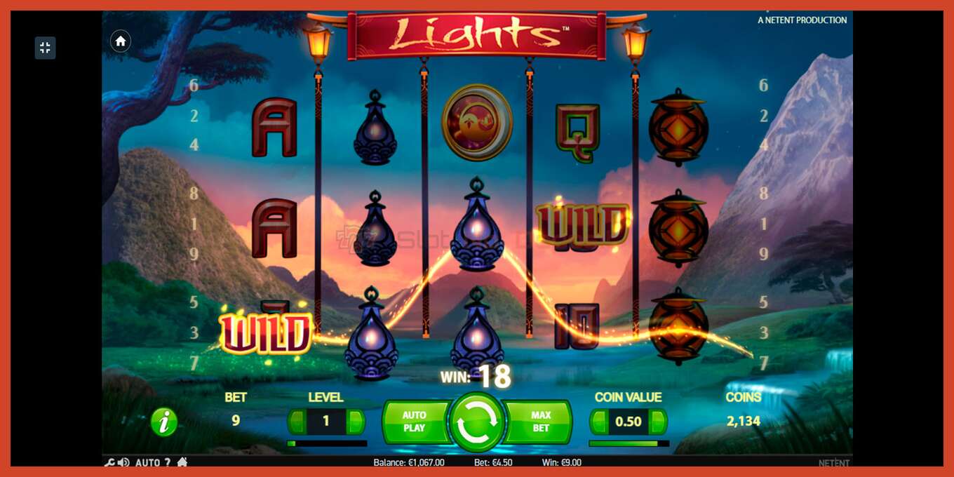 Slot screenshot: Lights no deposit, number - 4