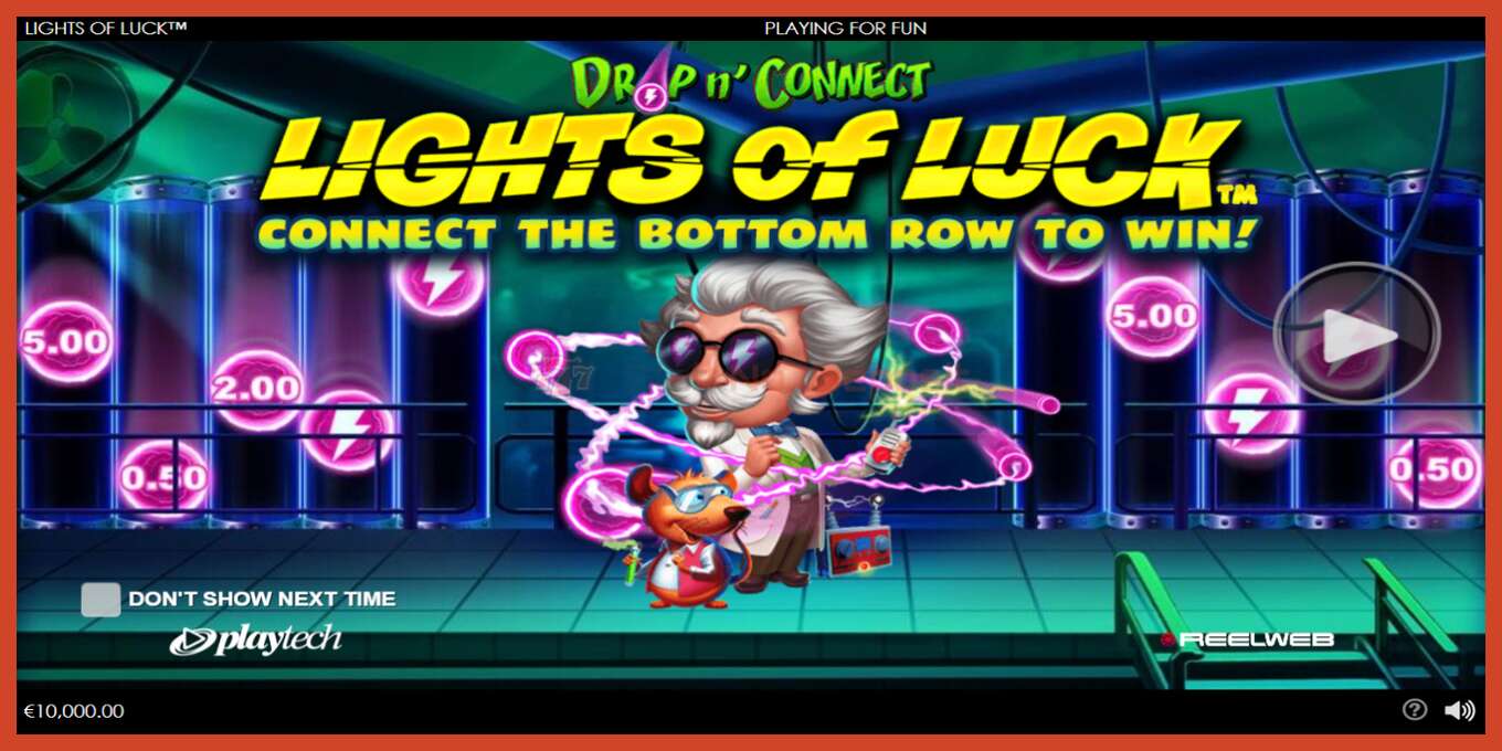 Slot screenshot: Lights of Luck no deposit, number - 1