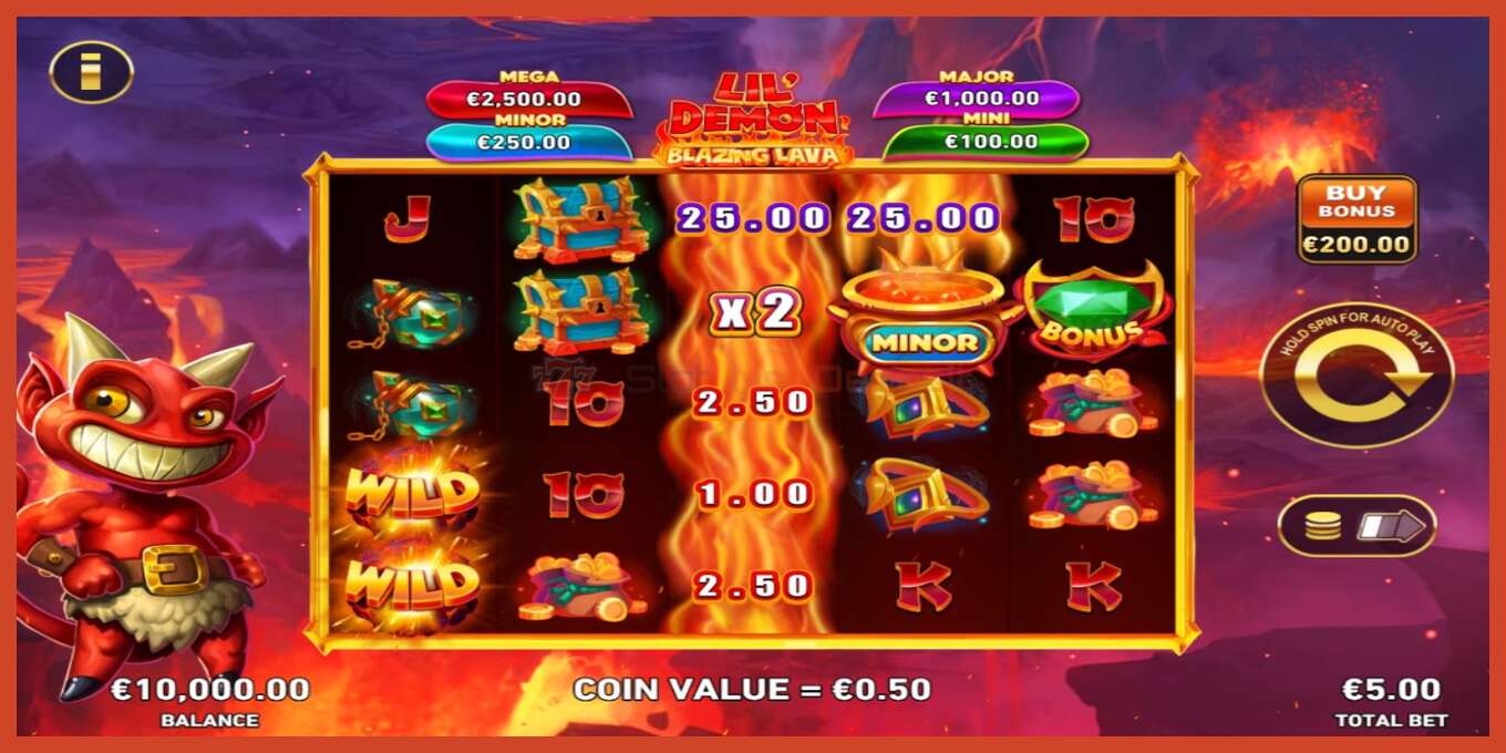 Slot screenshot: Lil Demon Blazing Lava no deposit, number - 4