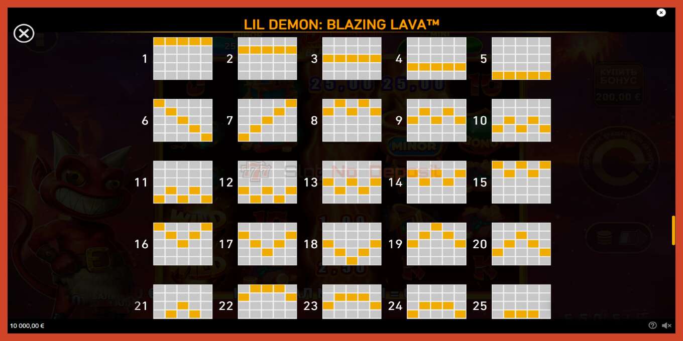 Slot screenshot: Lil Demon Blazing Lava no deposit, number - 6