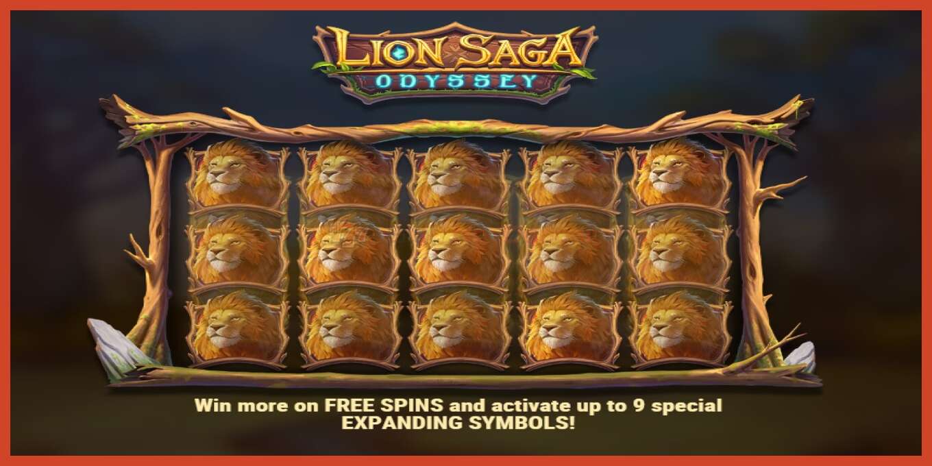 Slot screenshot: Lion Saga Odyssey no deposit, number - 3