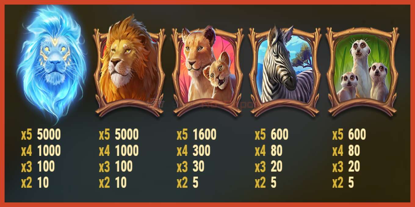 Slot screenshot: Lion Saga Odyssey no deposit, number - 5