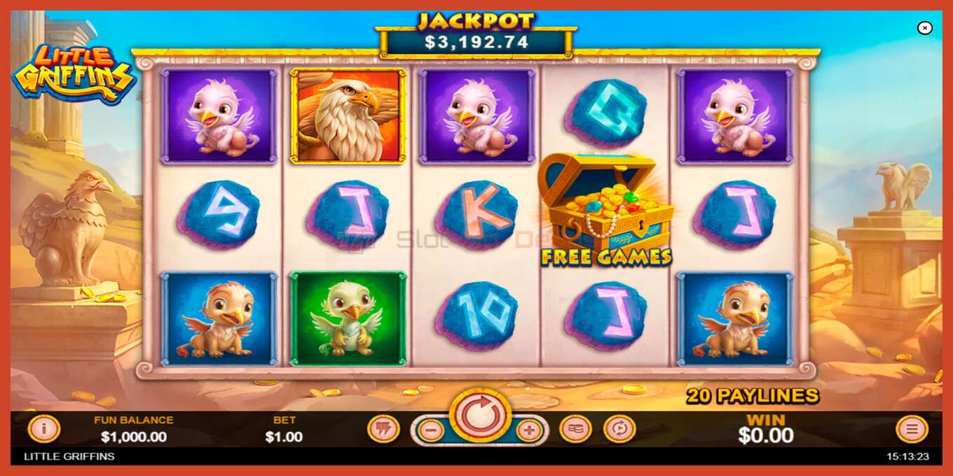 Slot screenshot: Little Griffins no deposit, number - 1