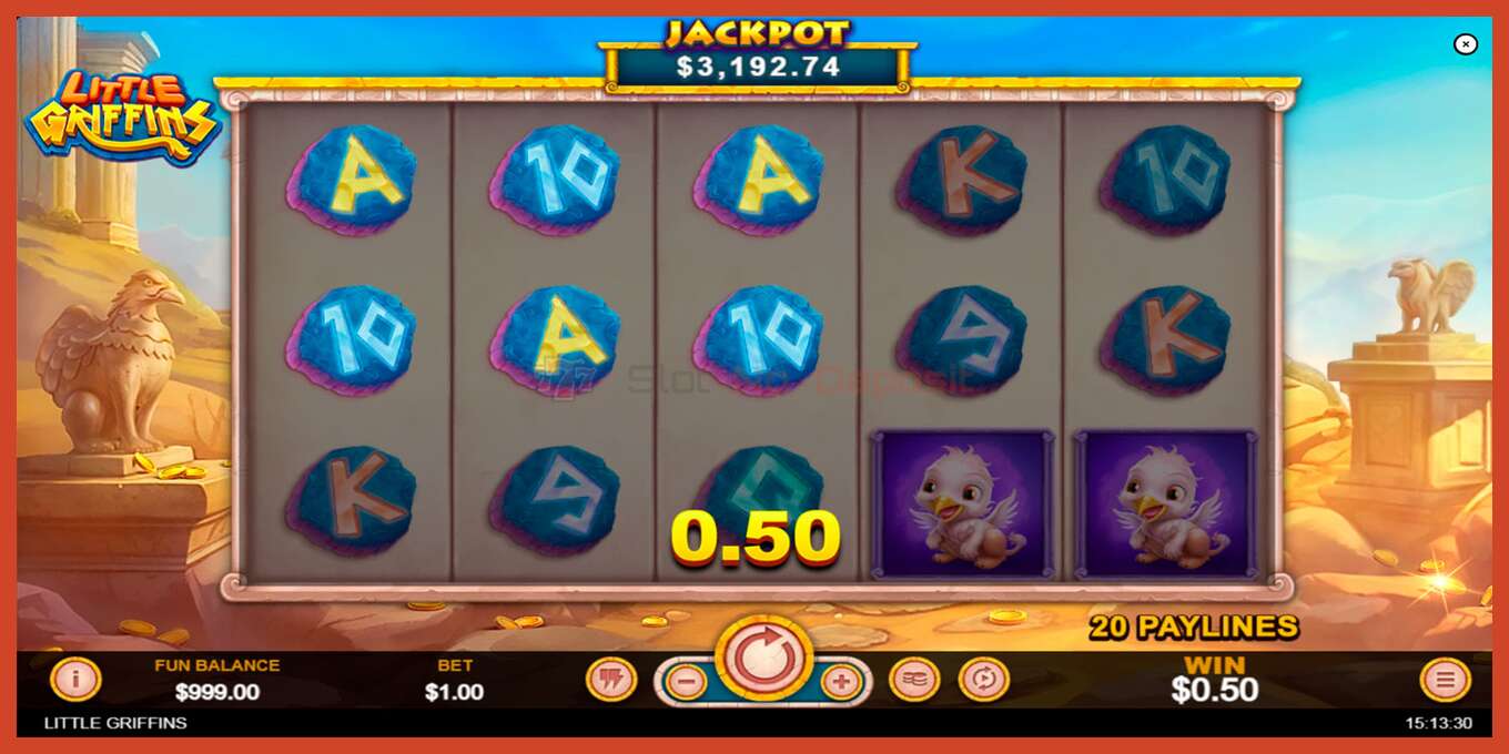 Slot screenshot: Little Griffins no deposit, number - 2