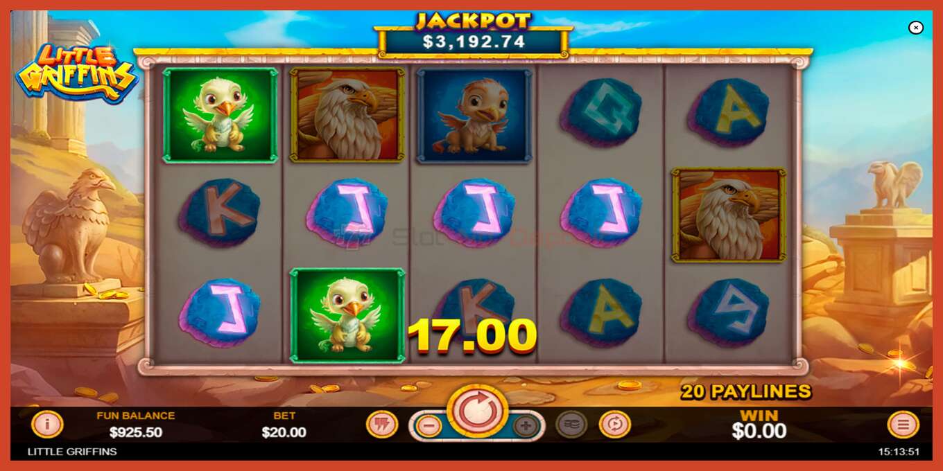 Slot screenshot: Little Griffins no deposit, number - 4