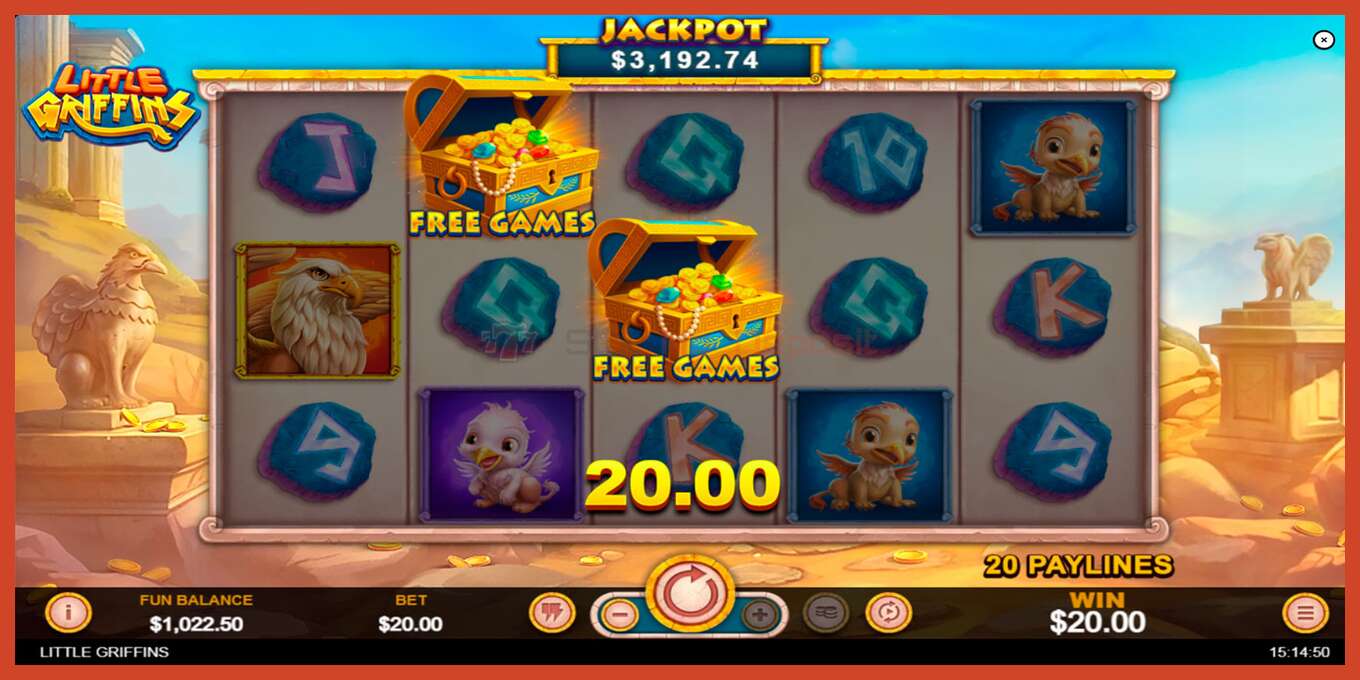 Slot screenshot: Little Griffins no deposit, number - 6