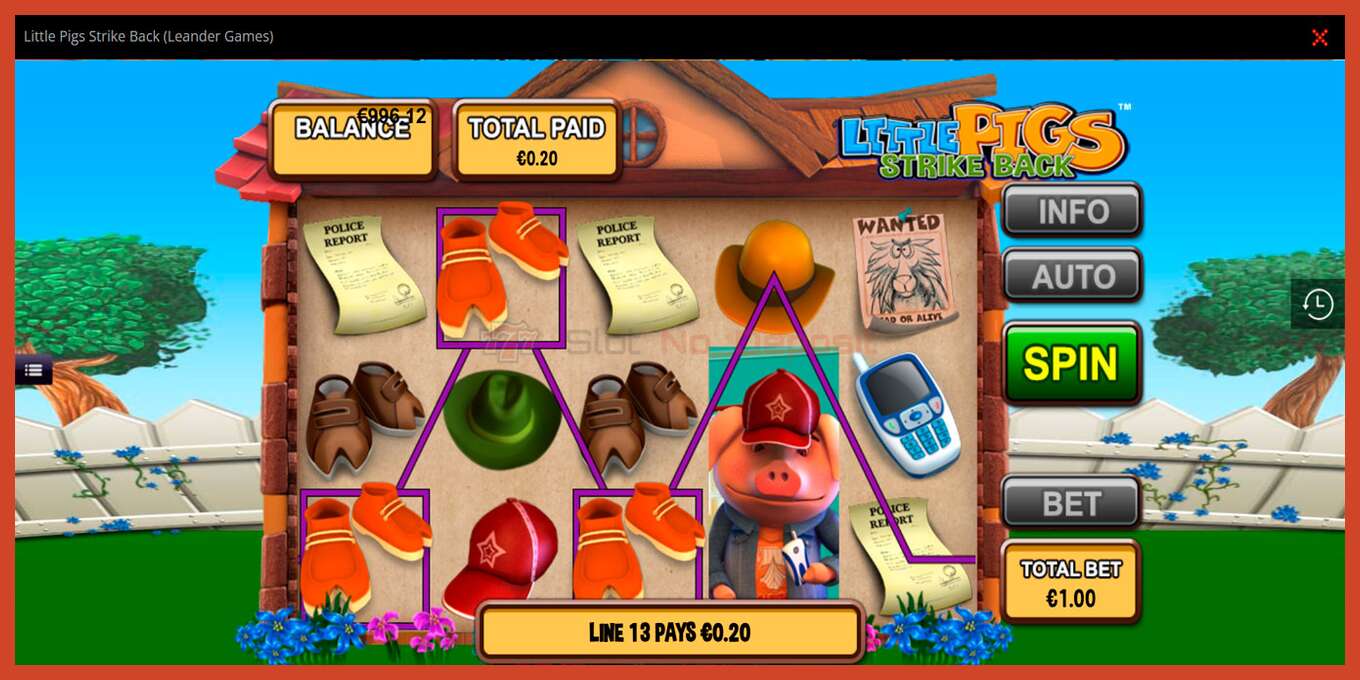 Slot screenshot: Little Pigs Strike Back no deposit, number - 4