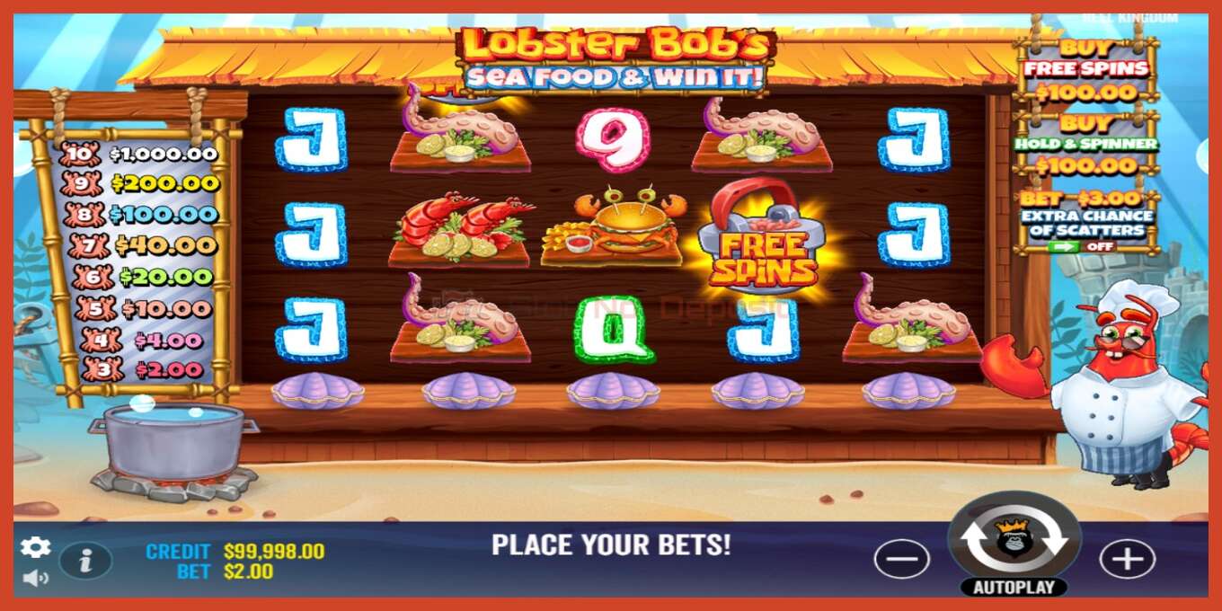 老虎机截图: Lobster Bobs Sea Food & Win It 没有押金, 数字 - 2