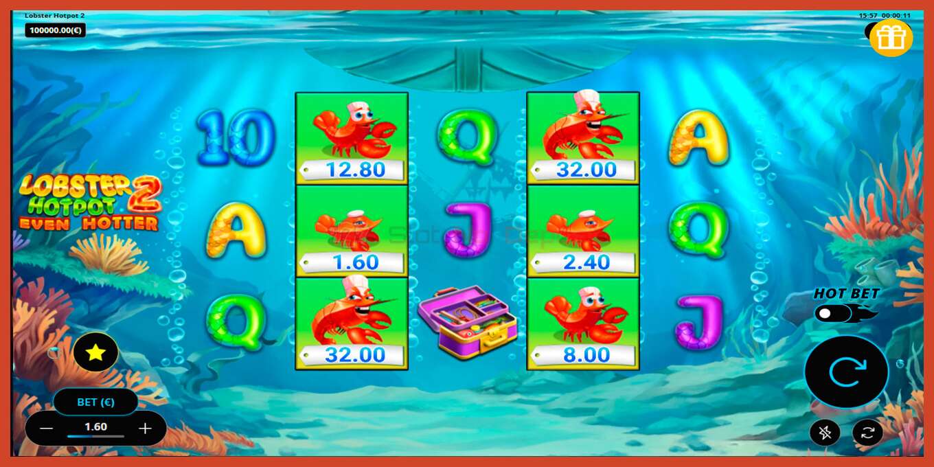 Slot screenshot: Lobster Hotpot 2 Even Hotter no deposit, number - 1