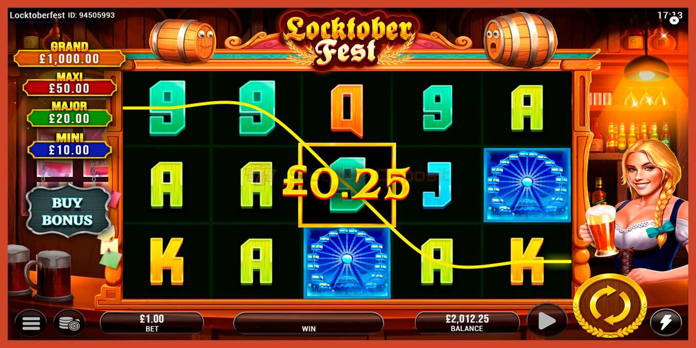 Tangkapan skrin slot: Locktoberfest tiada deposit, nombor - 3