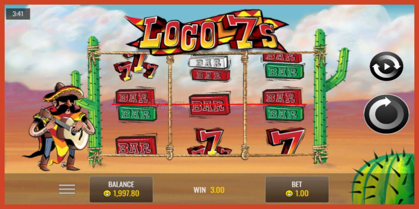 Slot screenshot: Loco 7s no deposit, number - 2