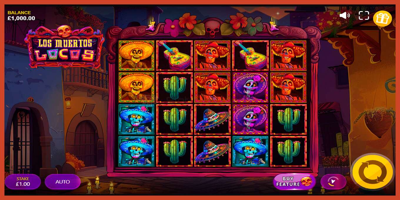 Tangkapan skrin slot: Los Muertos Locos tiada deposit, nombor - 1