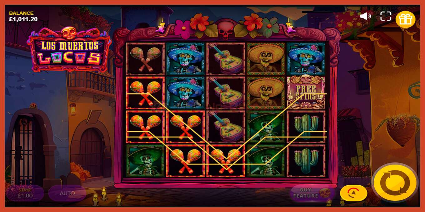 Tangkapan skrin slot: Los Muertos Locos tiada deposit, nombor - 4