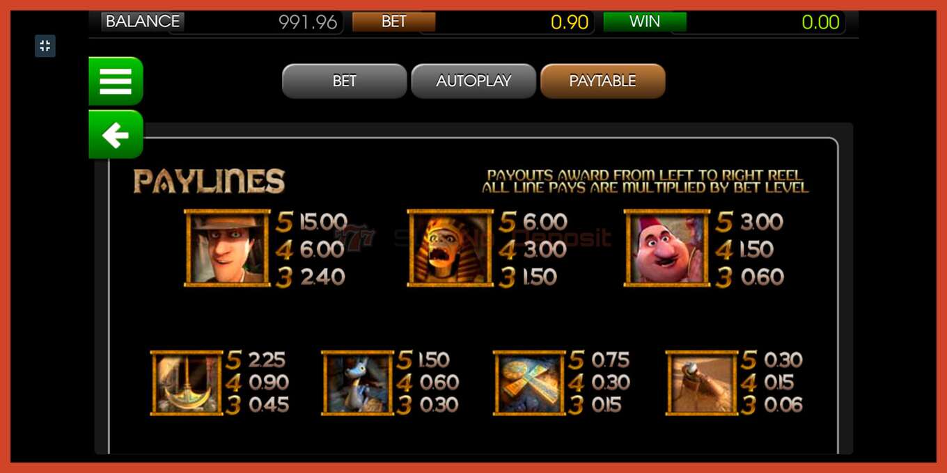 Slot screenshot: Lost no deposit, number - 7