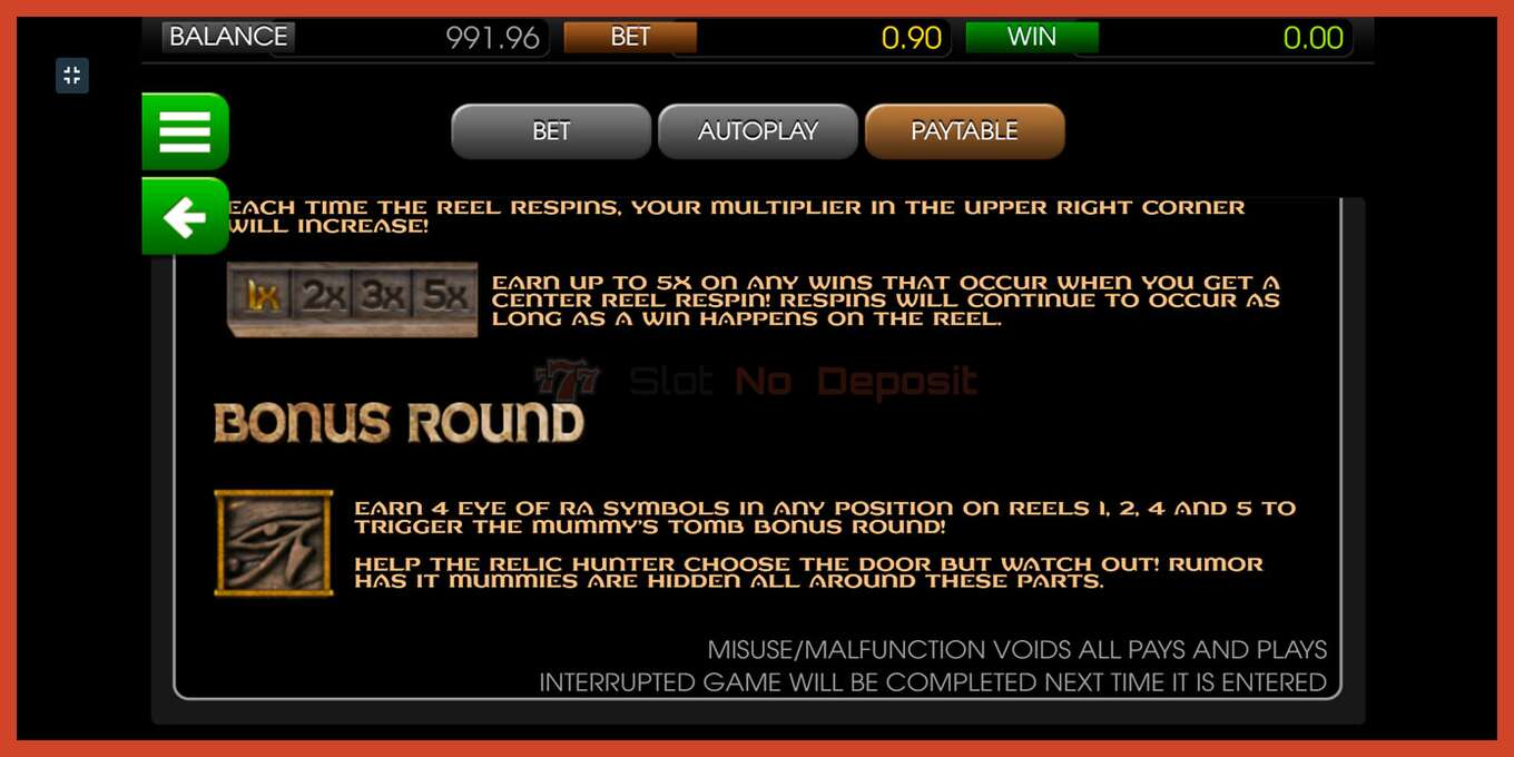 Slot screenshot: Lost no deposit, number - 9