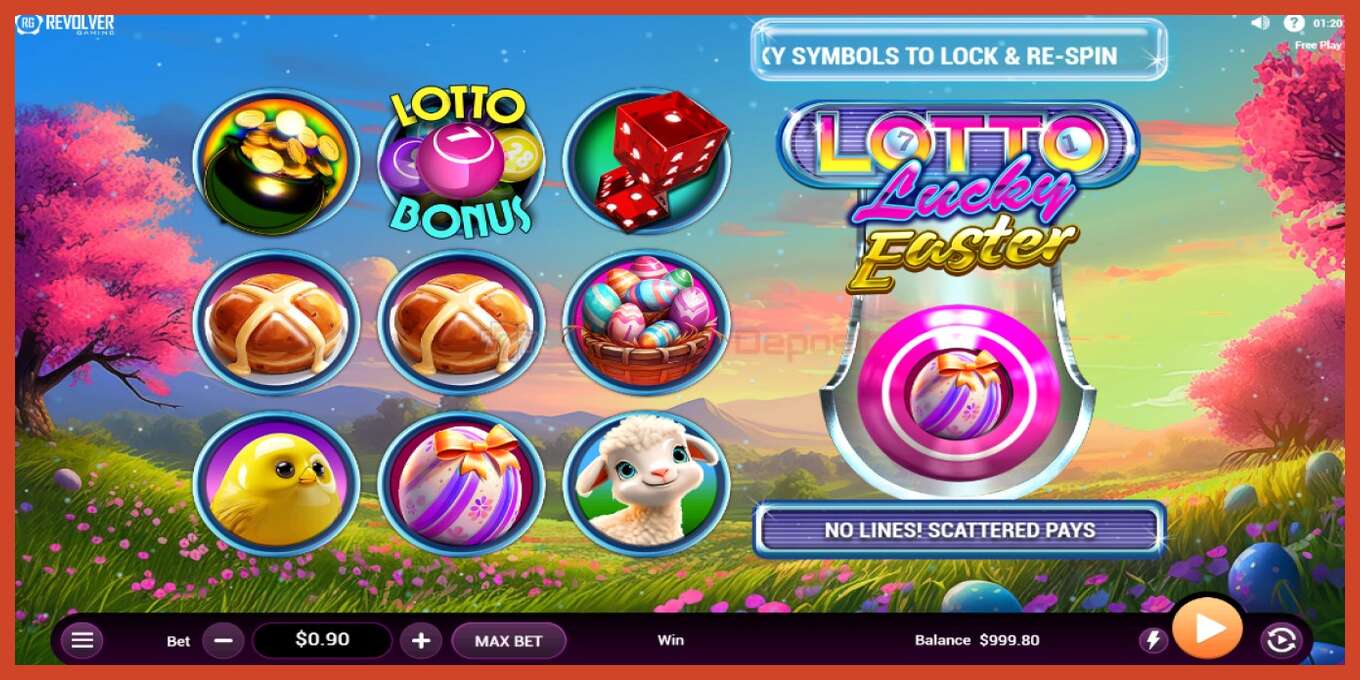 ສະລັອດຕິງ screenshot: Lotto Lucky Easter ບໍ່ມີເງິນຝາກ, ເລກ - 4