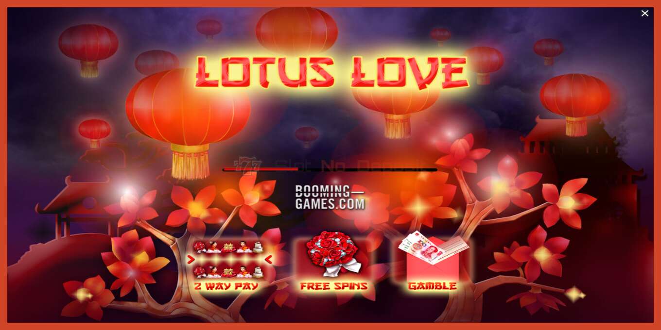 Slot screenshot: Lotus Love no deposit, number - 1