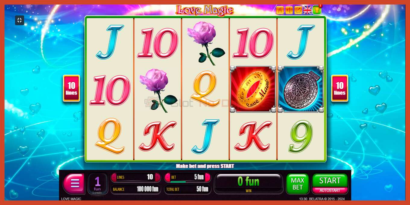 Slot screenshot: Love Magic no deposit, number - 1