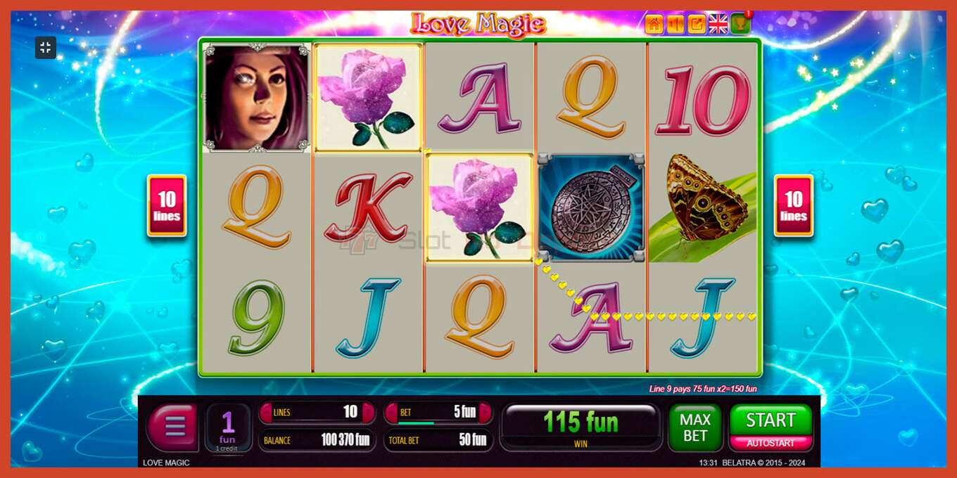 Slot screenshot: Love Magic no deposit, number - 3