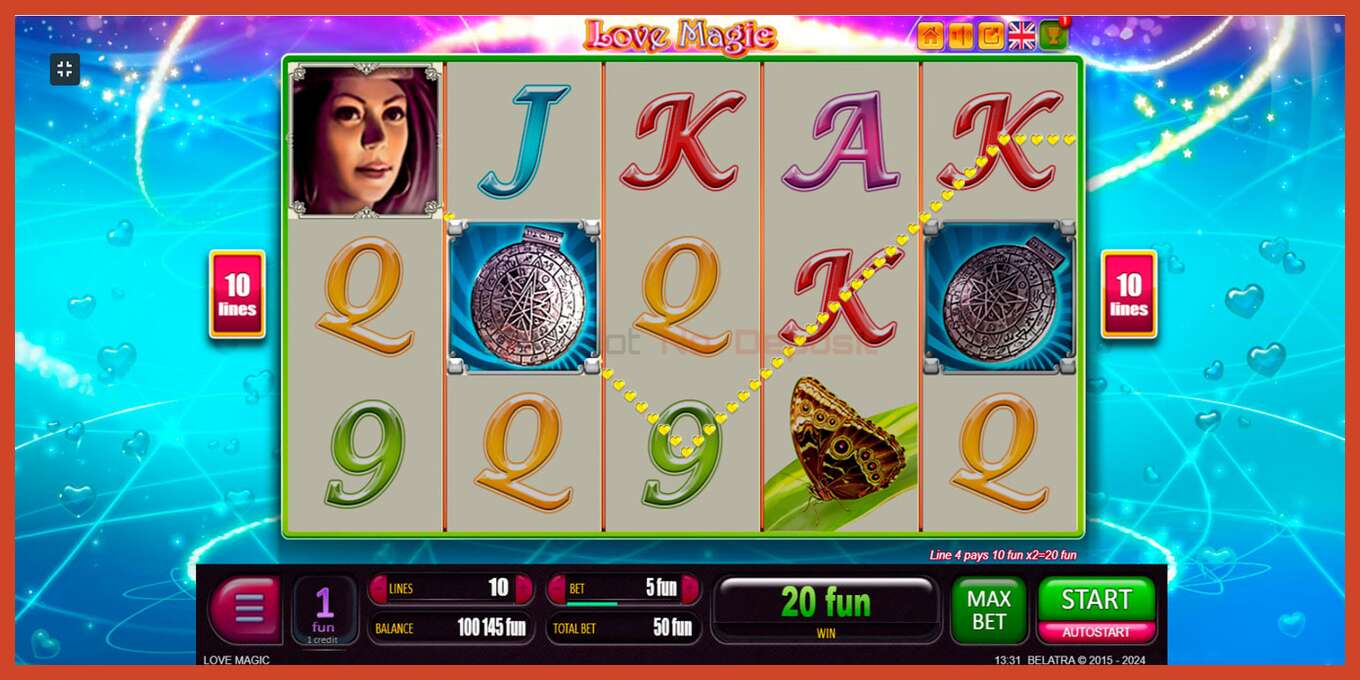 Slot screenshot: Love Magic no deposit, number - 4