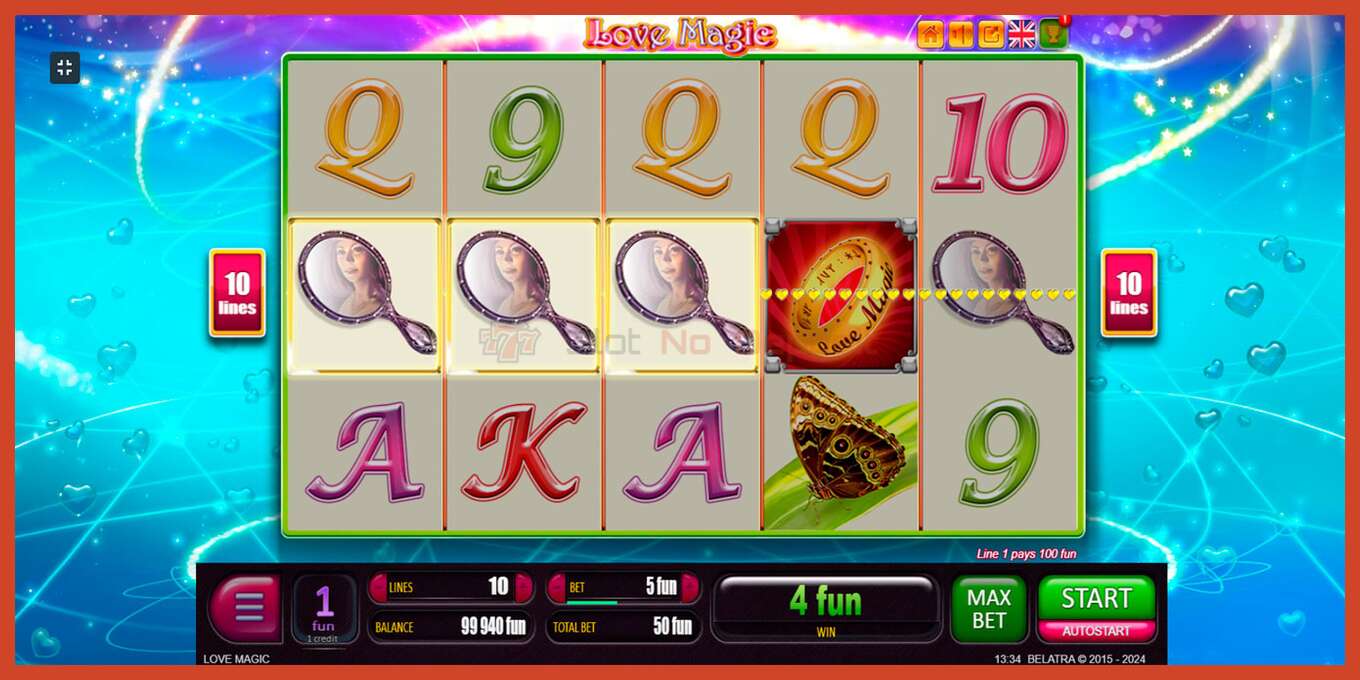 Slot screenshot: Love Magic no deposit, number - 5