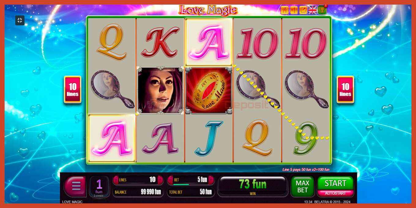 Slot screenshot: Love Magic no deposit, number - 6