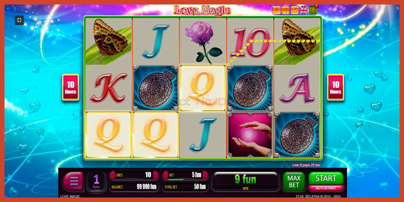 Slot screenshot: Love Magic no deposit, number - 7