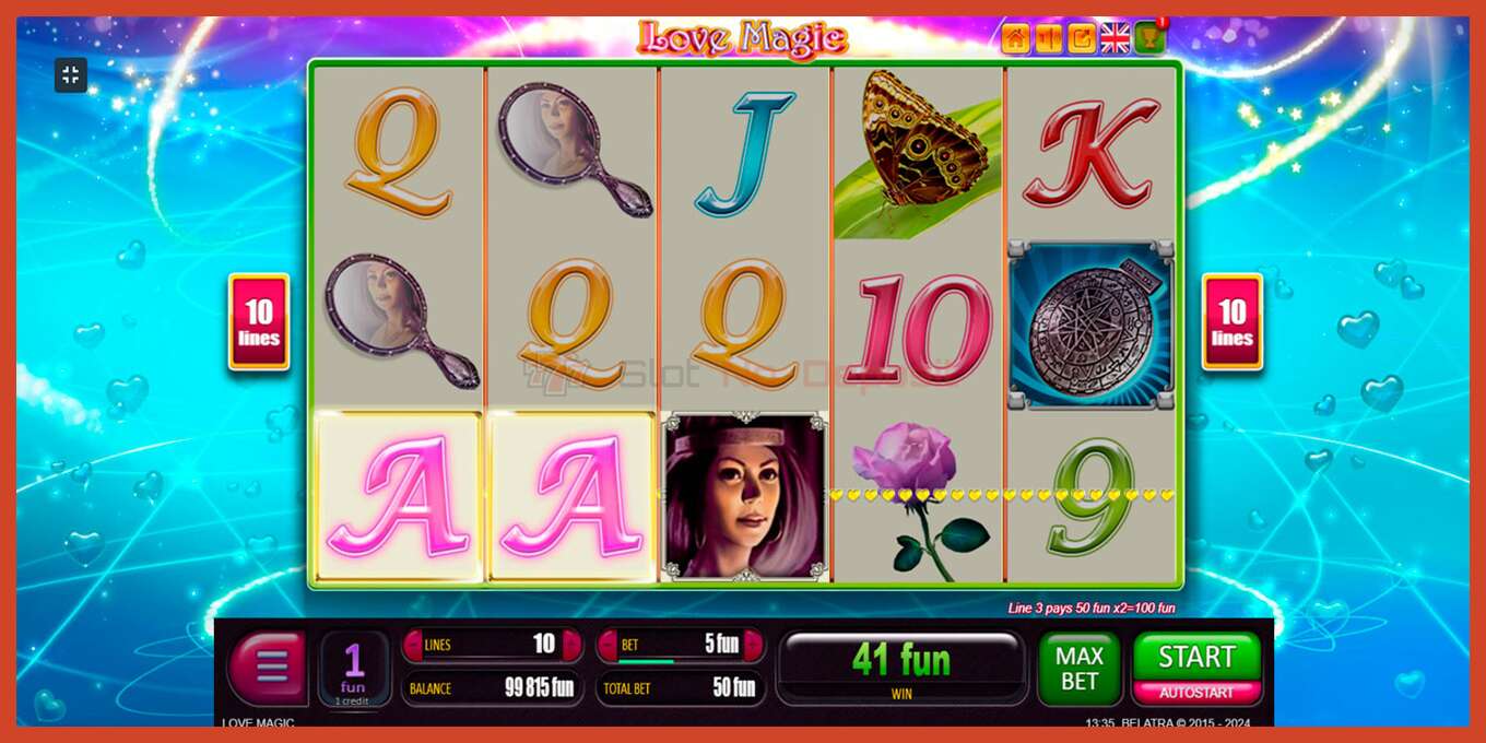 Slot screenshot: Love Magic no deposit, number - 8