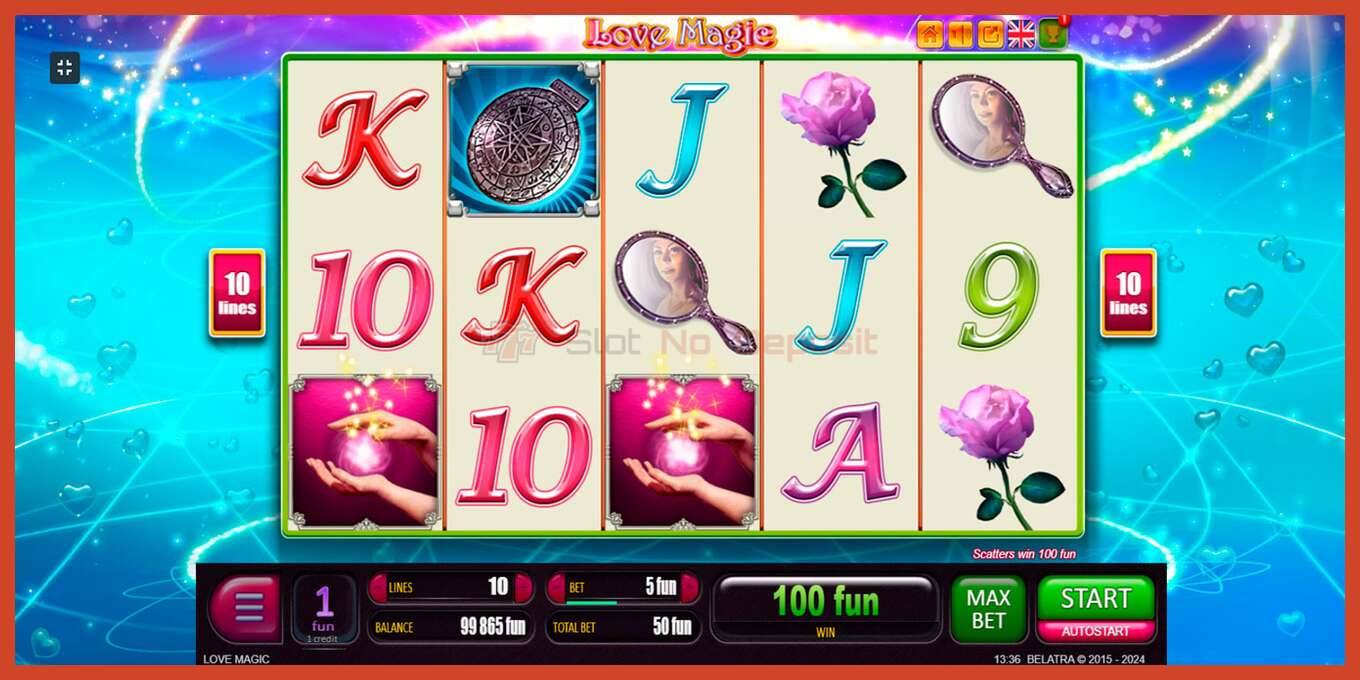 Slot screenshot: Love Magic no deposit, number - 9