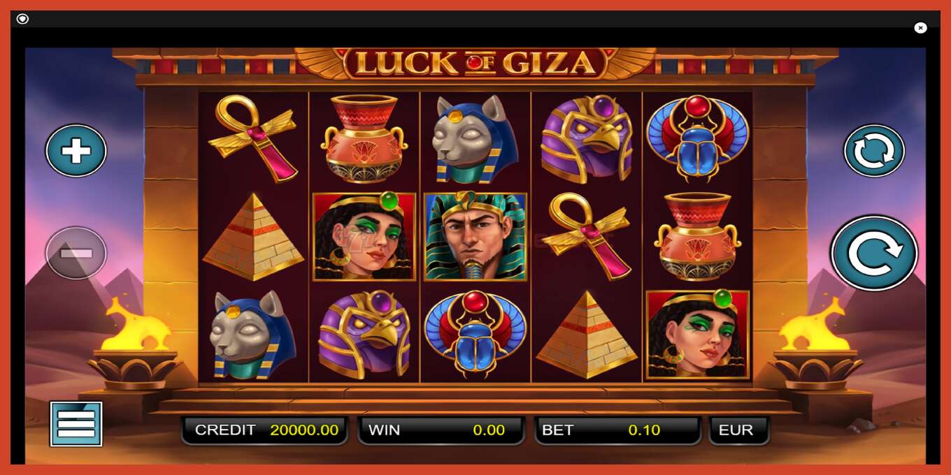 老虎机截图: Luck of Giza 没有押金, 数字 - 1