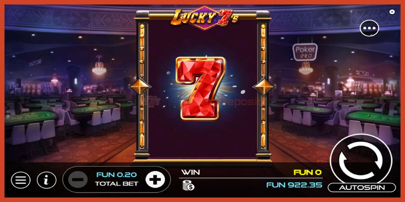 Slot screenshot: Lucky 7s no deposit, number - 2