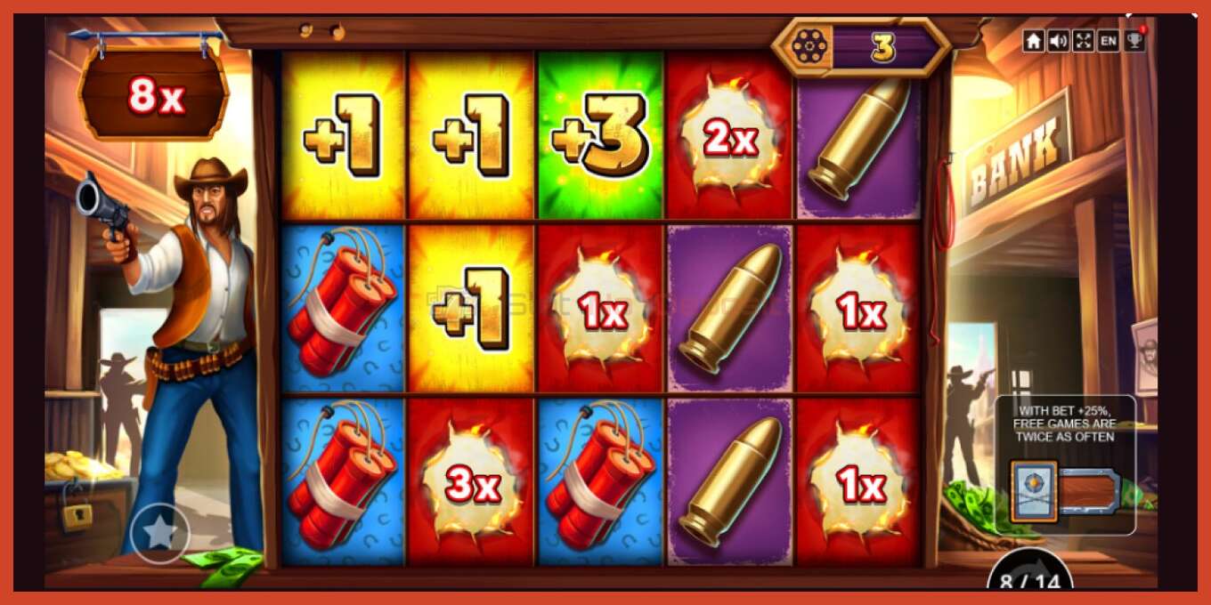 Slot screenshot: Lucky Bandits no deposit, number - 6