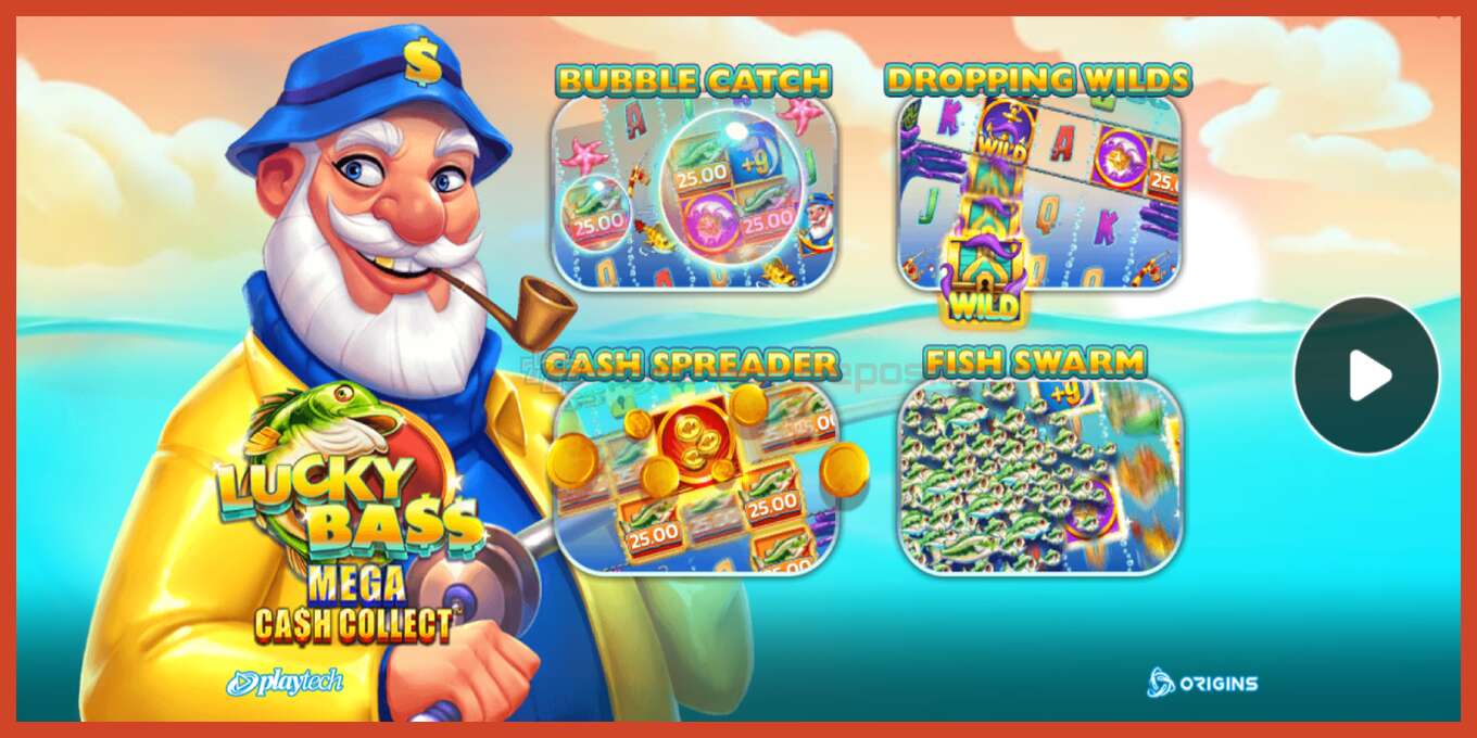 Slot screenshot: Lucky Bass Mega Cash Collect no deposit, number - 1