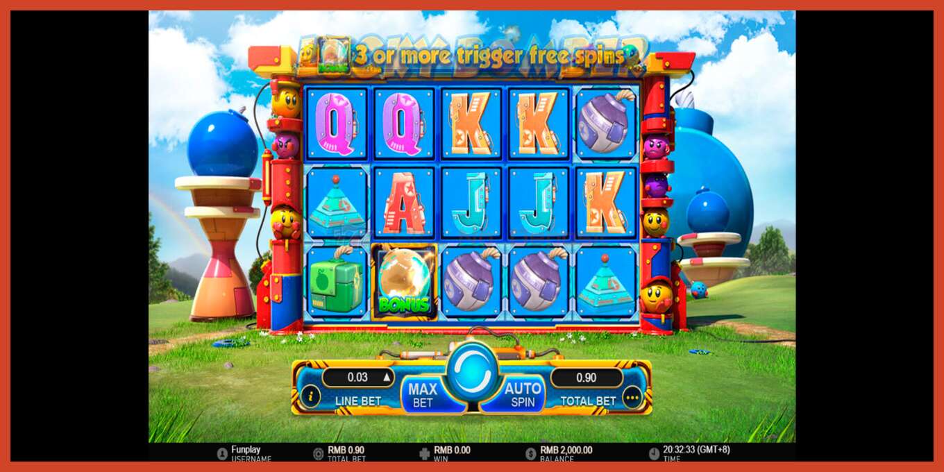 Slot screenshot: Lucky Bomber no deposit, number - 1