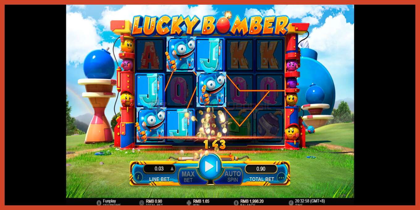 Slot screenshot: Lucky Bomber no deposit, number - 2