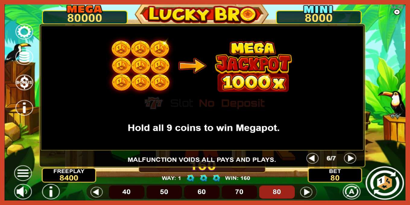 Slot screenshot: Lucky Bro Hold & Win no deposit, number - 7