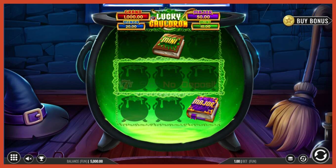 Slot screenshot: Lucky Cauldron no deposit, number - 1