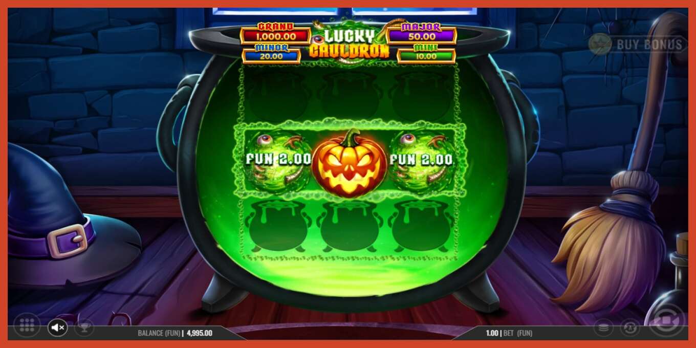 Slot screenshot: Lucky Cauldron no deposit, number - 3