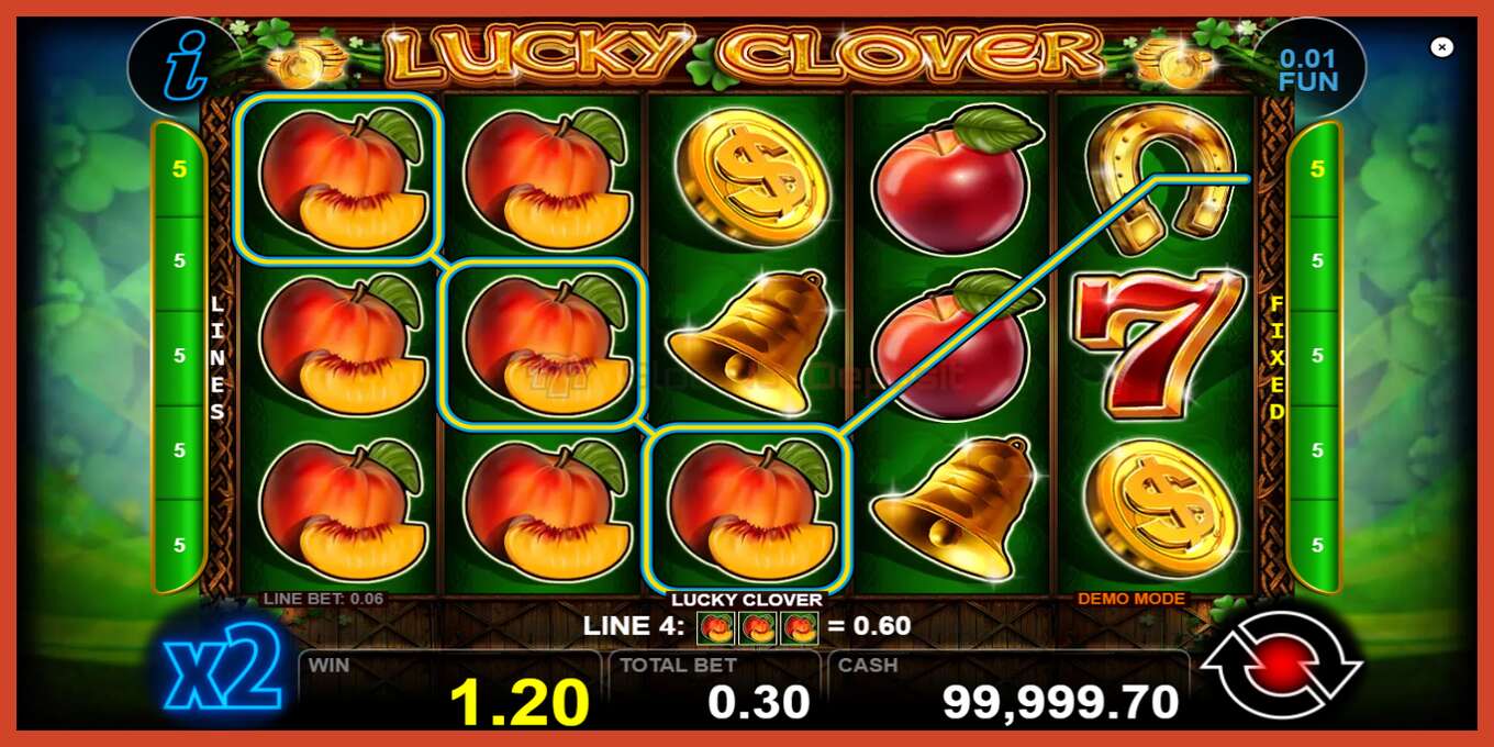 Slot screenshot: Lucky Clover no deposit, number - 2