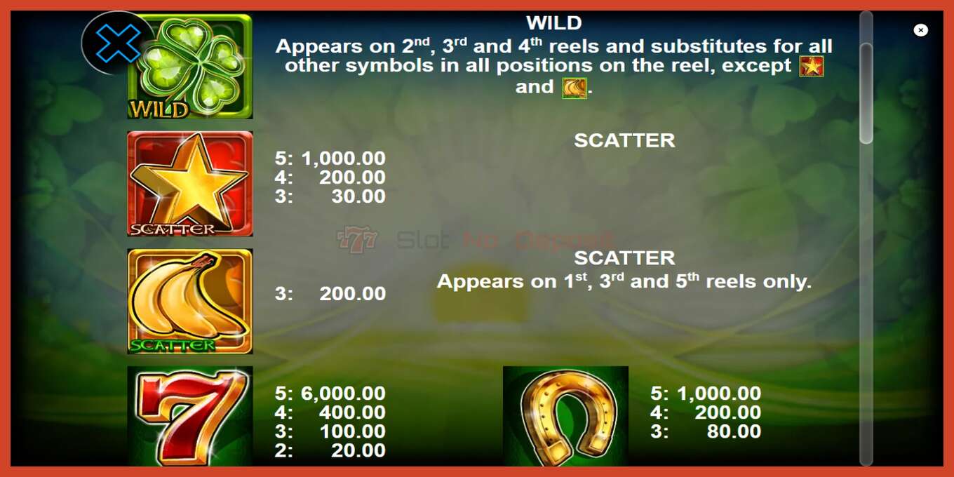 Slot screenshot: Lucky Clover no deposit, number - 5